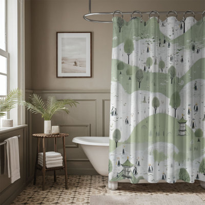 Rideau de douche Misty Woodland - Premium