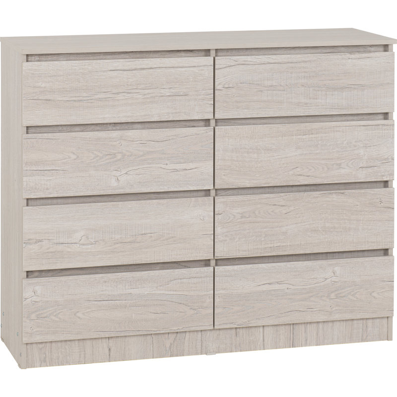 Braunstein 8 Drawer Chest Of Drawers, Urban Snow