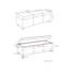 Banc rembourré avec rangement en mousse à haute densité de 48 po Avalon-1857676324