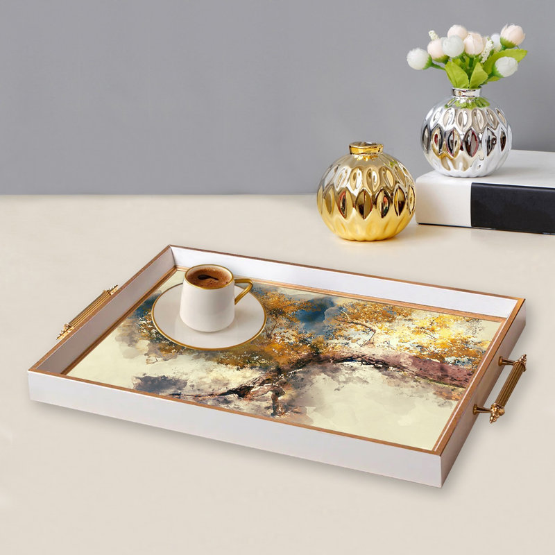 Élégant plateau en verre de 19,7 po x 11,4 po x 1,4 po | Fabrication 100% verre durable | Facile à nettoyer avec un chiffon humide | Idéal pour le service, la présentation décorative et l'organisation | Ajout élégant à la décoration intérieure