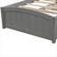 Lit plateforme simple en bois massif gris neutre avec lit gigogne escamotable pour la chambre d'amis
