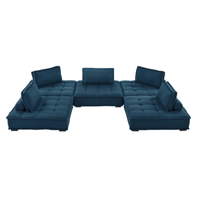 Canapé modulaire en tissu capitonné 5 pièces Saancer