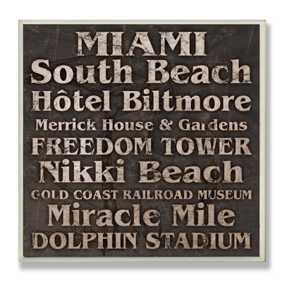 Ehme «Miami points», art textuel sur bois