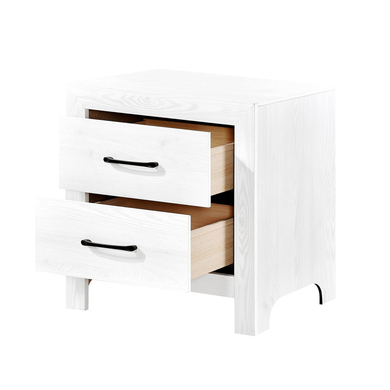 Table de chevet de style rustique, table de bout de chambre à coucher avec tiroirs, table de chevet contemporaine pour la maison