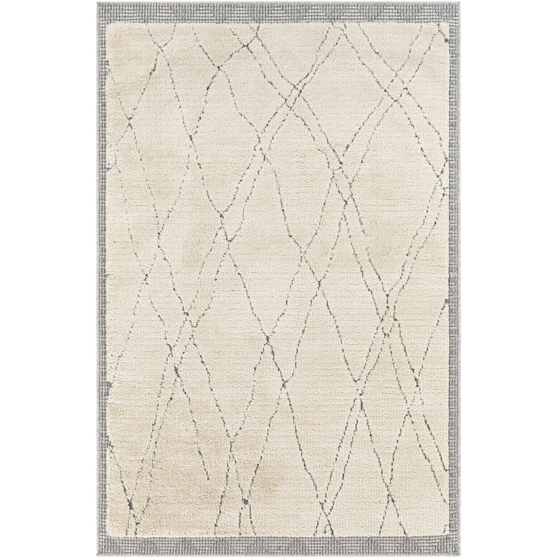 Tapis gris / beige Poetica, Rectangle 4 pi 2 po x 5 pi 7 po