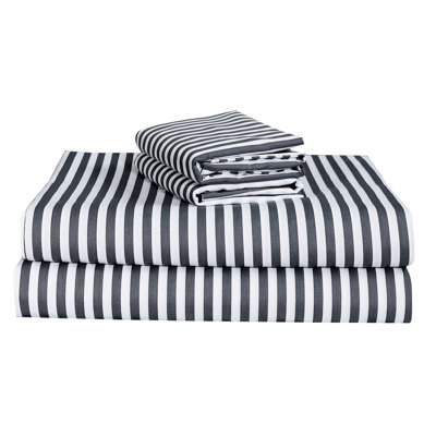 100% Cotton Twill Striped Sheet Set