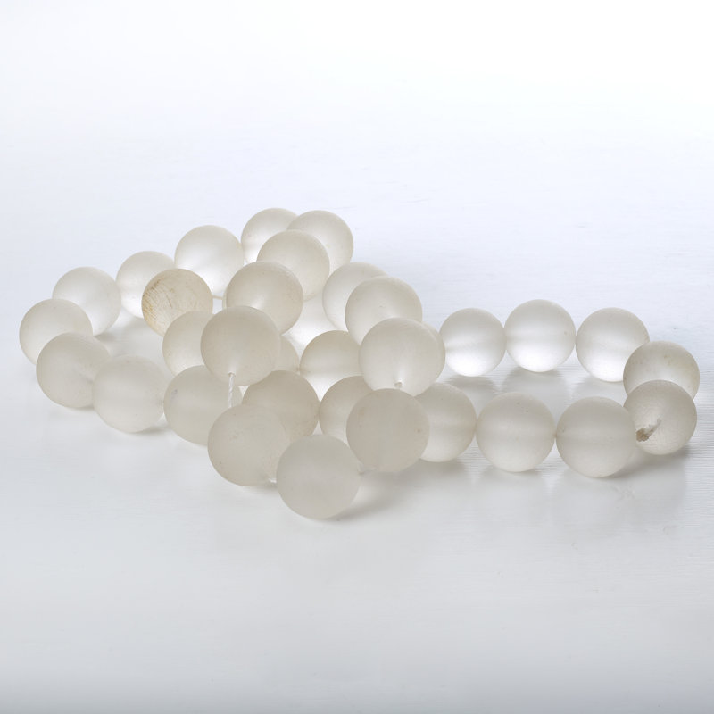 Approx. 21" Long Frosted Glass Beads