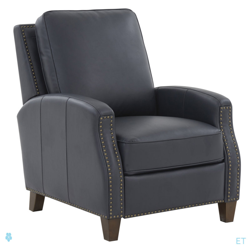 Fauteuil inclinable bleu nuit en similicuir