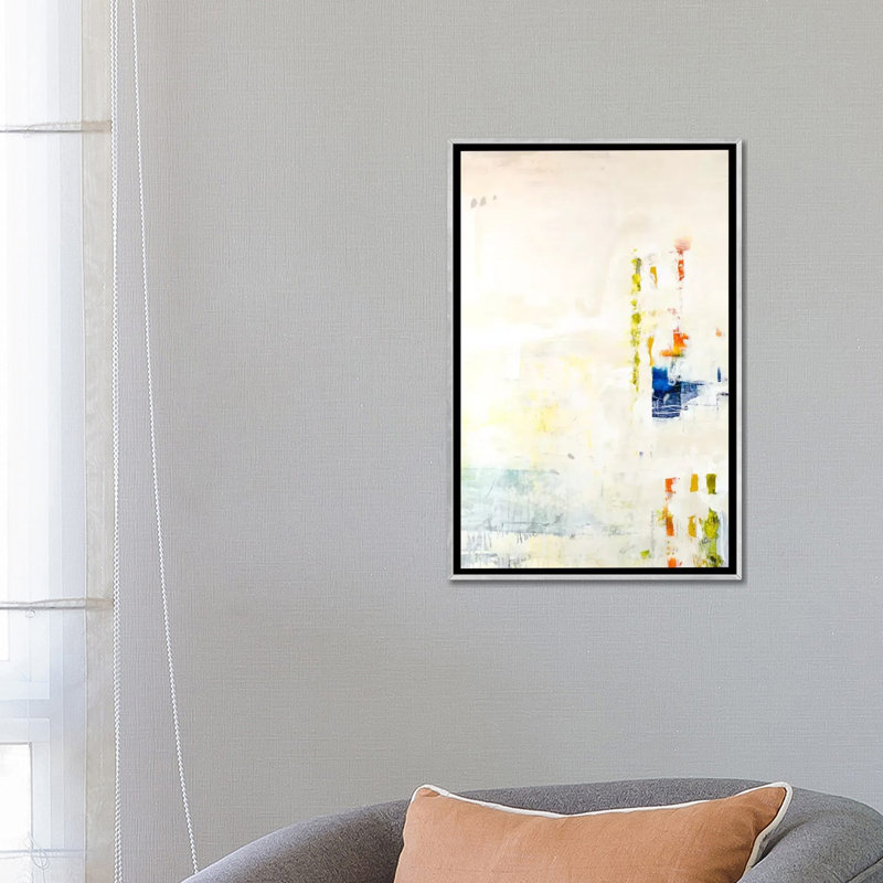 « serenity i » par julien spencer-reproduction d’art, Toile avec cadre argenté, H 26 po x l 18 po x 1,5 po