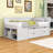 Wood Daybed with Pull-Out Drawers and Shelves-1014668559-1014668552
