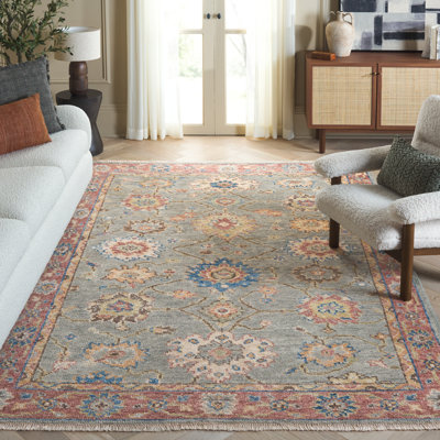 Tapis brun en laine noué à la main Samarkand