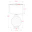 Lampe de table standard en résine Alessia beige et abat-jour ivoire, H 26,2 po x l 16,85 po x P 16,85 po-126101004-126101006