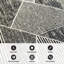 Tapis contemporain délavé à motif géométrique-111840635