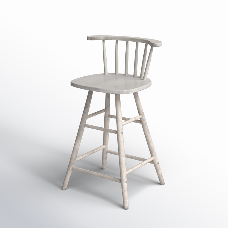 Wood Counter Stool, Gray