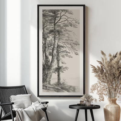 Reproduction d'art rétro sur toile encadrée de pin rétro vintage