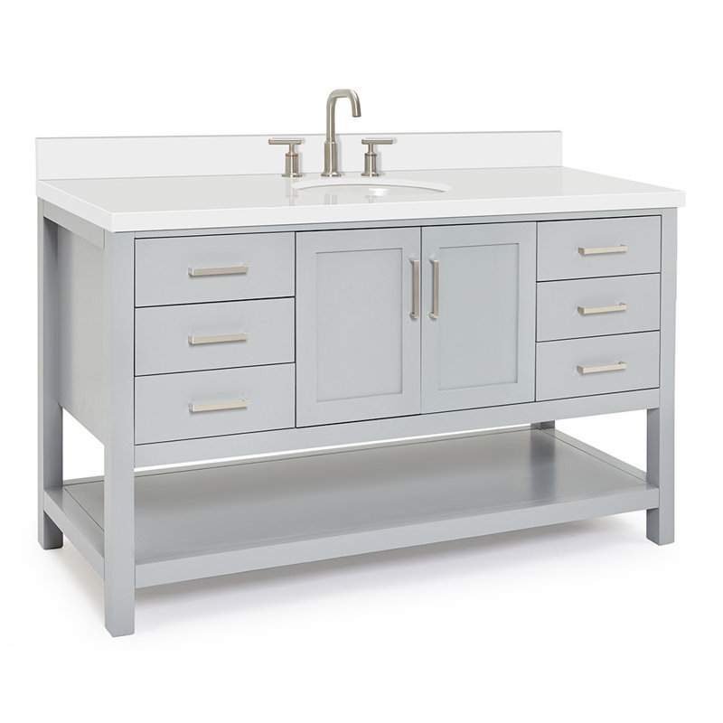 Magnolia Bath Vanity Rectangular Basin S061SWQ, Oval, Gray
