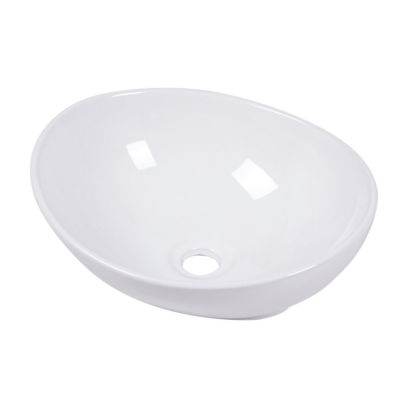 16 x13”Ceramic Oval Vessel Bathroom Sink