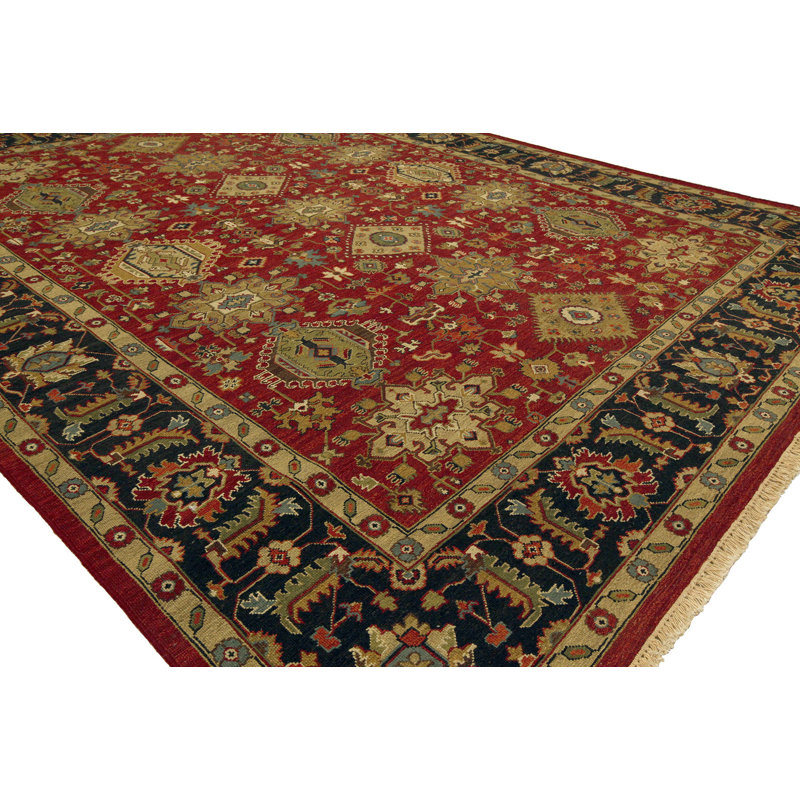 Domingues Wool Oriental Area Rug, Rectangle 6' x 9'