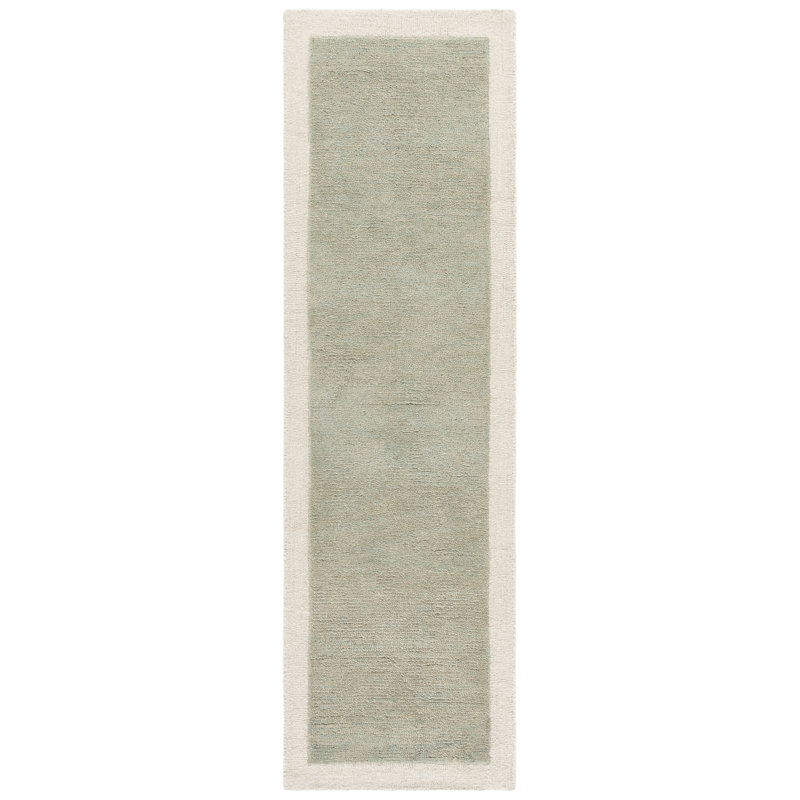 Laine touffetée à la main Metro; Tapis d'intérieur en coton de couleur unie, Tapis de couloir 2 pi 3 po x 8 pi