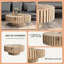 Table basse de 31,4 po avec grain de bois naturel, stable pour un décor lourd dans les pièces, finition de différents styles, bureaux confortables, décoration intérieure