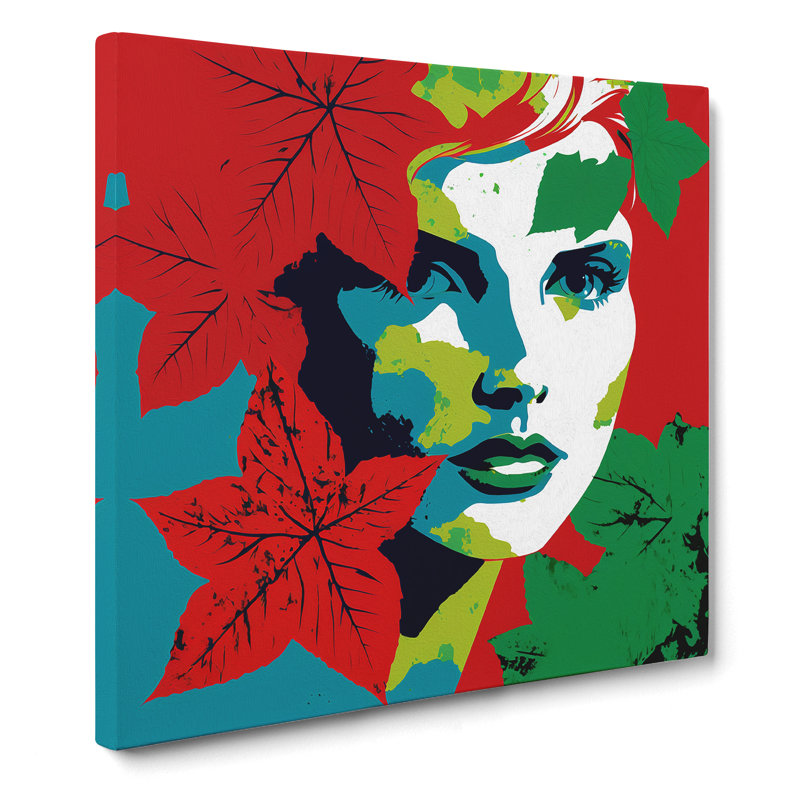 Ivy Leaf Pop No.1 - Wrapped Canvas, 50cm H x 50cm W x 3cm D