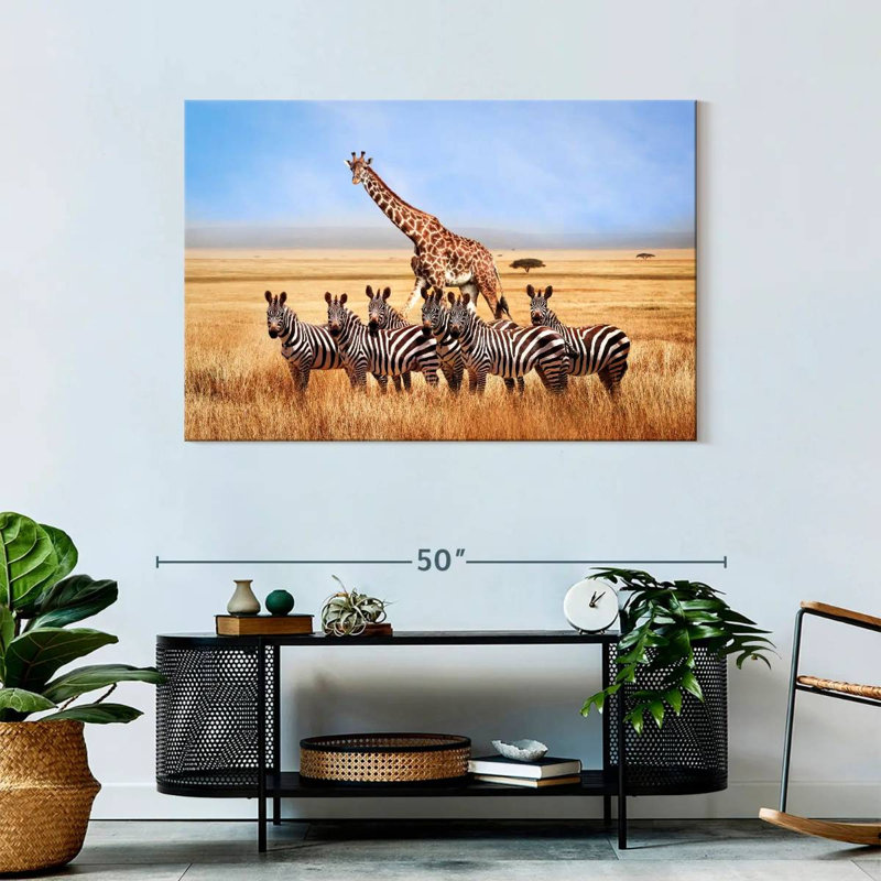 Ronce de zèbres et de girafes d'Afrique, H 30 po x l 45 po