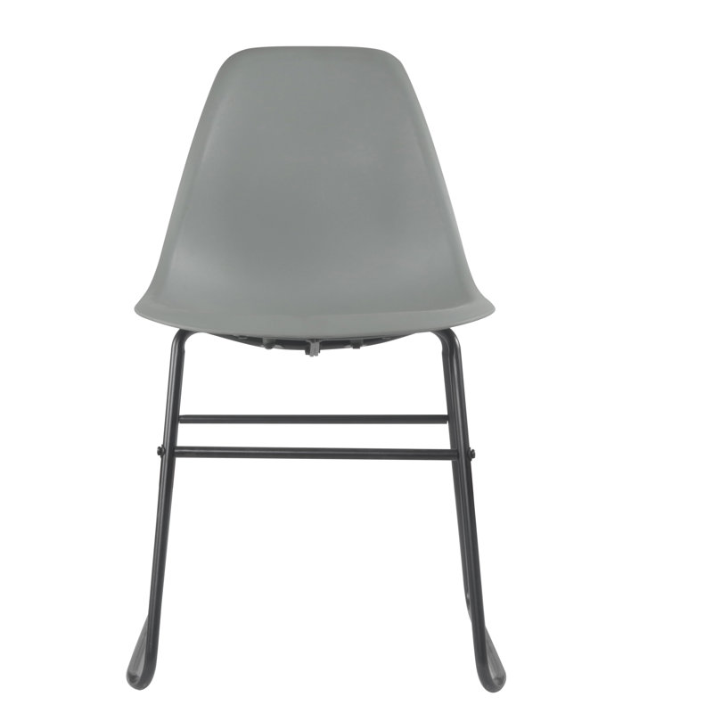 Chaise d'appoint en plastique Ina, gris
