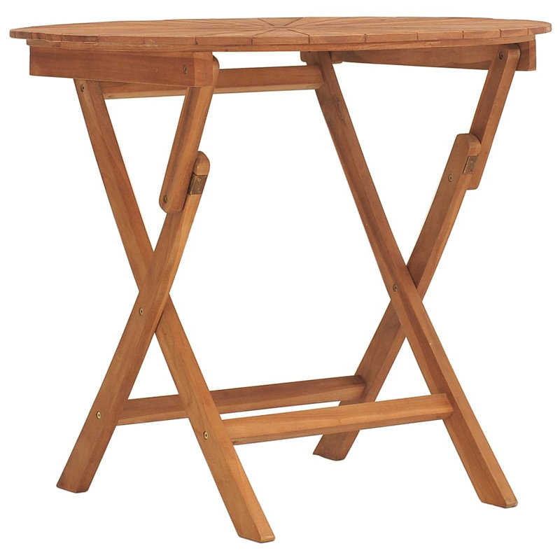 Table de salle à manger ronde 33,5 po Hazele, H 29,53 po x l 33,5 po x P 33,5 po, Brun
