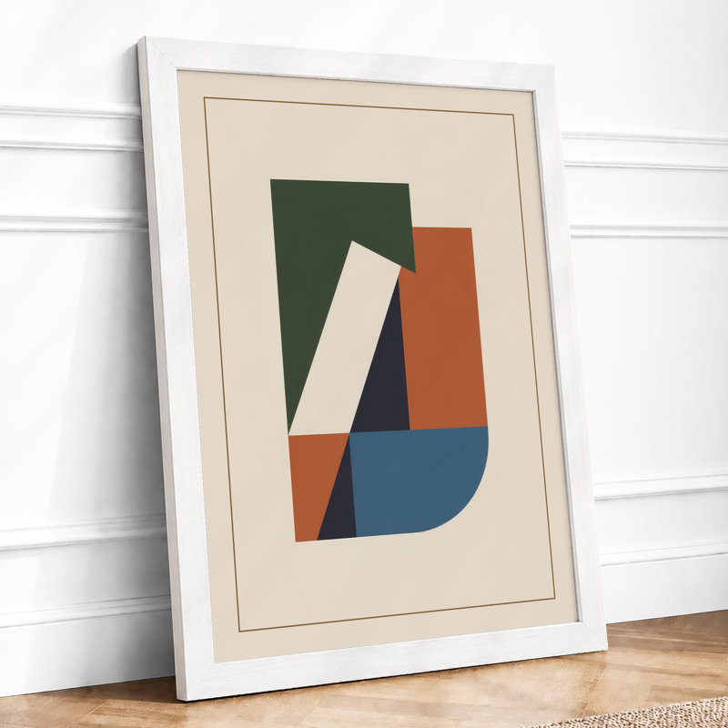 Interlocking Forms Geometric - Print, A4 - 29.7 x 21.0 cm, White