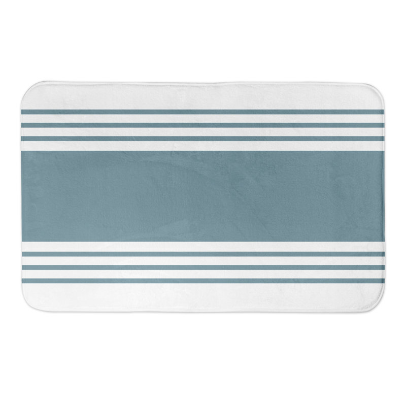 Alrun Non-Slip Bath Rug, Blue