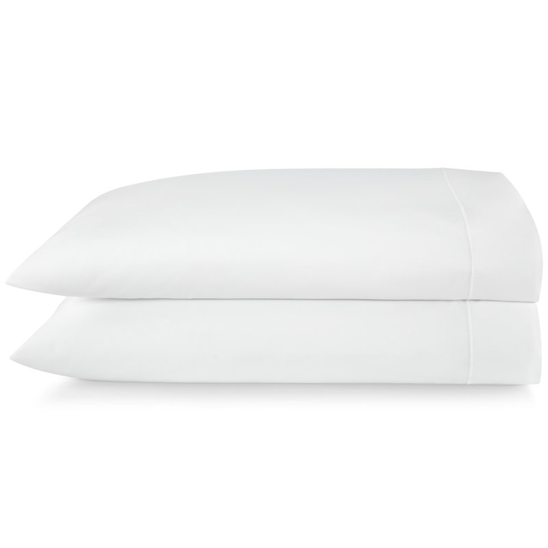 Soprano 420 Thread Count Egyptian-Quality Cotton Sateen Pillowcase, Standard Pillowcase, White