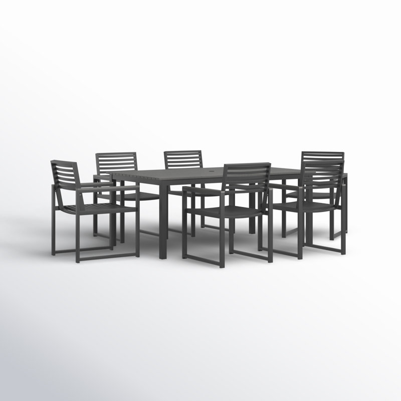 Ensemble repas pour 6 personnes Townsend, Gris / Gris foncé