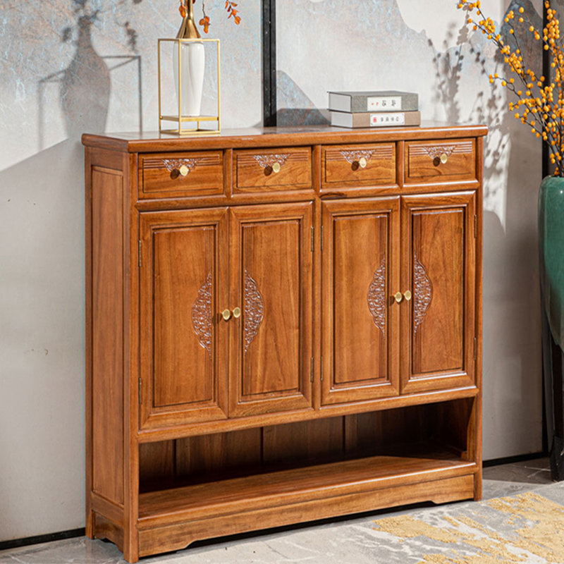 15 Pair Solid Wood Shoe Storage Cabinet