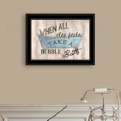 Take a Bubble Bath Framed Wall Art for Living Room, Home Wall Décor Framed Print by Debbie DeWitt