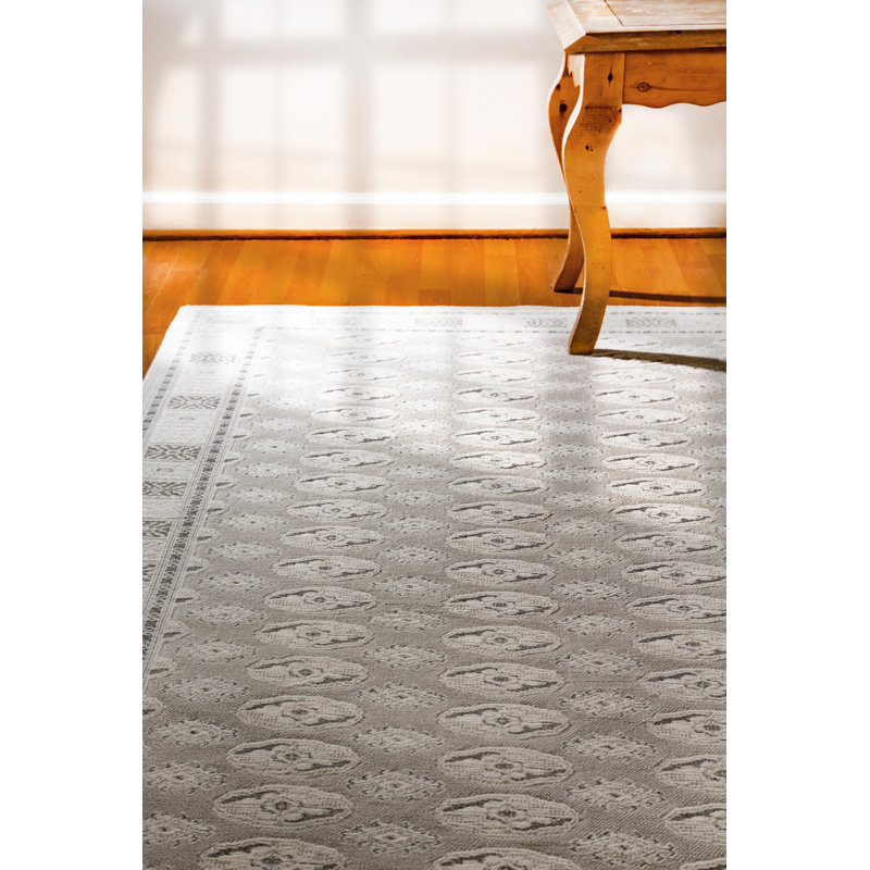 Tapis gris foncé Florentia, Rectangle 6 pi 7 po x 9 pi 6 po