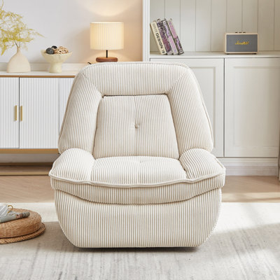 Fauteuil inclinable manuel pivotant à 360 degrés Corduroy