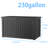 230 Gallon Wood-grain Style Lockable Deck Box With Water Resistant Resin-125496256