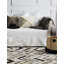 Tapis rectangulaire gris / blanc en cuir de vache à chevrons El Cielo-1607839824