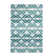 Tapis bleu sarcelle à chevrons