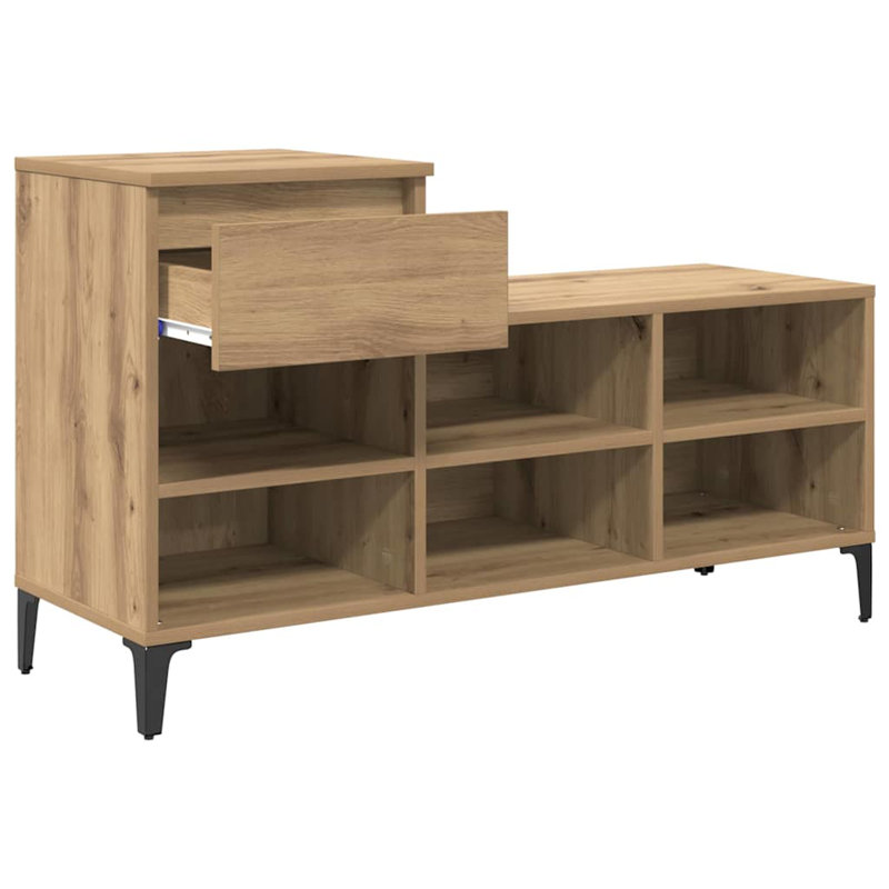 6 Pair Shoe Storage Cabinet, Brown