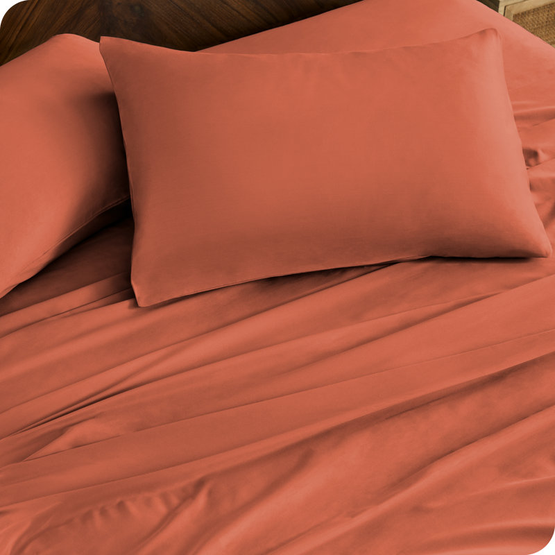 Dusty Pink Organic Cotton Twin Percale Sheet Set