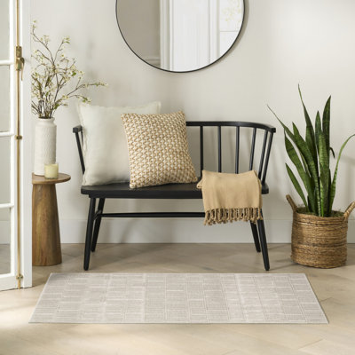 Ebern Designs Reimann Ivory Modern Indoor Rug