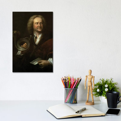 Gottfried Reiche, Senior Musician And Solo Trumpeter Of Bach's Orchestra by Elias Gottleib Haussmann - Wrapped Canvas Gallery-Wrapped Canvas Giclée