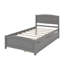 Lit plateforme simple avec deux tiroirs-434316419