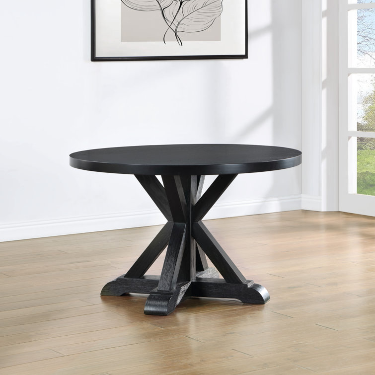Nya Round Solid Wood Base Dining Table