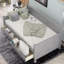 Lit de jour simple, avec 2 grands tiroirs, structure en forme de X-581584878