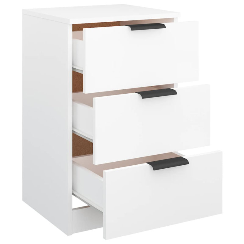 Ivell Bedside Cabinets, Set of 2, White