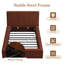 Cadre de lit rembourré en chenille nuage pour lit simple avec tête de lit, sommier à compression, montage facile (sans sommier tapissier)-133594307-134966121