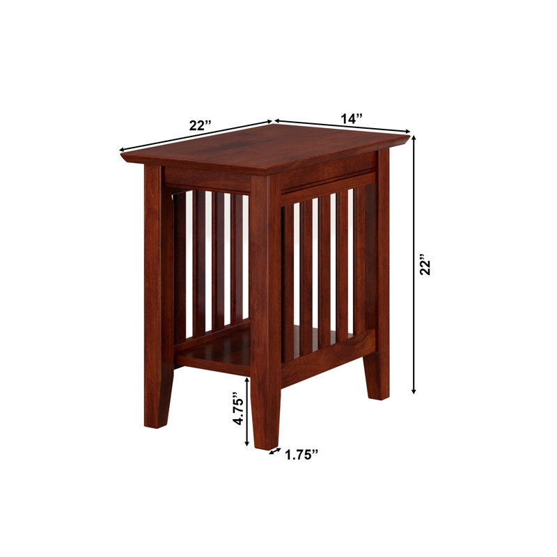 Jarrah Solid Wood End Table , Walnut