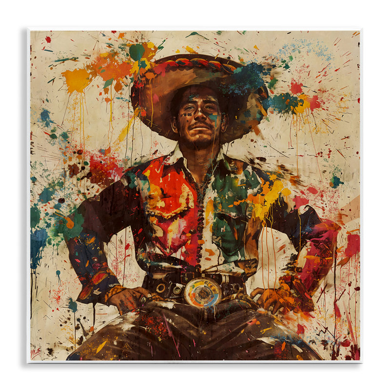 El Mexicano with Paint Splatters Wall Plaque, design by Marta Wiley